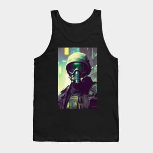 Abstract Cyberpunk Man Tank Top